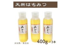 竹内養蜂の蜂蜜1種(みかん3本) 各400g プラスチック便利容器【1488860】