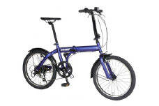 BAGGIO　防災対応20型６スピードノンパンク折りたたみ自転車　色：ブルー