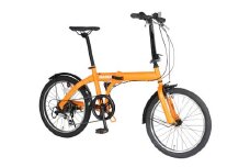 BAGGIO　防災対応20型６スピードノンパンク折りたたみ自転車　色：オレンジ