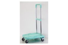 ハンドルが伸縮する台車「フルーリーCarry」　カラー：ミント（グリーン）