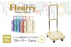 ハンドルが伸縮する台車「フルーリーCarry」　カラー：ユリ（イエロー）