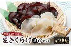 豊川産　生きくらげ　朝採りたての選りすぐり　黒300g・白100g【1426312】