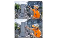特許技術による墓石洗浄　+　アシスコート(水溶性コーティング)　+　お墓参り代行【1578623】