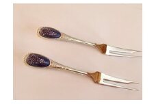 七宝焼飾り付きフォーク2本セット