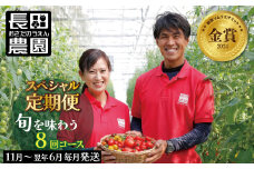 【個数限定 先行受付】シーズンスタート11月から楽しめるトマト8か月定期便 野菜ソムリエサミット 金賞 受賞 長田農園  産地直送 カラフル トマト とまと 野菜 やさい フルーツ サラダ 濃厚 甘い ご褒美 プレゼント 美容 健康 リピート多数 人気 高評価 数量限定 碧南市 H004-167
