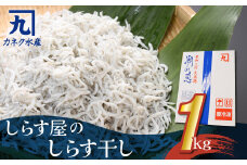 しらす屋のしらす干し １ｋｇ（ご家庭用） 魚介類 しらす シラス 国産 海の幸 ご飯のお供 おつまみ しらす丼 グルメ ギフト 贈り物 やみつき 冷凍 H006-073