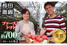 【2026年度予約分】【お試し】たった3ヶ月しか食べられない　幻のファーストトマト 約700g　野菜ソムリエサミット 金賞 受賞 長田農園  産地直送 トマト とまと 野菜 やさい フルーツ サラダ 濃厚 甘い ご褒美 プレゼント 美容 健康 リピート多数 人気 高評価 先行受付 数量限定 碧南市　H004-120