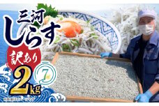訳あり モリモリ2kg！バラエティ豊富な三河しらす～海の仲間たち～ 魚介類 しらす シラス 国産 海の幸 ご飯のお供 おつまみ しらす丼 グルメ やみつき 冷凍　H018-040