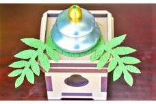 ＫＩＨＯの文鎮（ペーパーウエイト） 鏡【ＭＯＣＨＩ】 と 三方風収納台箱のセット H084-038