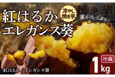 焼き芋 蜜たっぷり！冷やし焼き芋 ひえひえ君 食べ比べ 1kg エレガンス葵＆紅はるか 芋スイーツ　H047-032