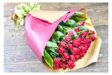 【豪華な30本】真っ赤なバラの花束　H092-061