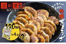 【3ヶ月定期便】居酒屋のおかあちゃん手作り ひと口味噌ぎょうざ　120個（30個×4袋）　H136-040