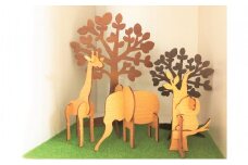 木製３Ｄパズル かわいい動物たち 【ぞう】【きりん】【こあら】３種セット インテリア おもちゃ 知育玩具 プレゼント　H084-037