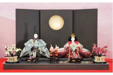 【完全受注生産】平安天鳳作 ひな人形 龍村織物〈正絹〉糸屋輪宝手 雛人形　H067-037