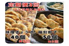 【定期便全3回】3ヶ月に1回お届け 居酒屋のおかあちゃん手作り　“パリパリひと口ぎょうざ”と“もちもち餃子”コラボセット 合計90個　H136-045