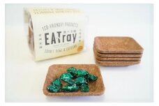 食べる器【e-tray/イートレイ】角皿小タイプ 15枚入(プレーン味)　H068-043