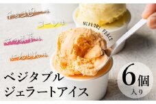 ～ご縁から生まれた～ ベジタブルジェラート アイス「ニッコリピースセット」 ６個入り　H132-027