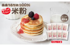 【米粉】国産 グルテンフリー米粉 500ｇ×8袋（計4㎏） きめ細かい 微粉砕子 75μ　H008-209