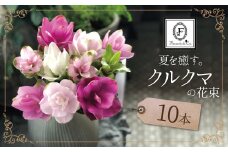 【夏限定】花もち抜群！碧南市産「クルクマ」 カラフルブーケ 10本をかわいく花束にしてお届け H174-001