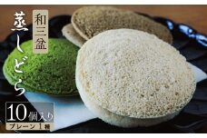 【蒸しどら プレーン 10個入 】和三盆 どら焼き 餡 ふわふわ しっとり食感 H181-004