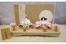 【飾り台セット“桜舞”】人形作り40年 “平安天鳳”作 京都西陣織  四条 薄花桜 手作り ひな祭り 木製 今どき かわいい おしゃれ モダン H067-154