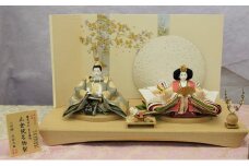 【飾り台セット“正倉院”】人形作り40年 “平安天鳳”作 京都西陣織  正倉院 花橘 鳳凰 手作り ひな祭り 木製 今どき かわいい おしゃれ モダン H067-155