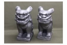 伝統工芸士の鬼師が作る 『シーサー 小サイズ 2体 』 狛犬 獅子 1対 開運 魔除 三州鬼瓦 工芸品 H064-032