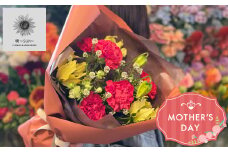 【母の日ギフト】カーネーションを使った新鮮な花束 グロリオサ バラ 赤カーネーション プレゼント 贈り物 贈答 生花 碧南市産 H143-018