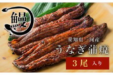 No.144 うなぎの蒲焼3尾 ／ 鰻 ウナギ かば焼き 花心亭 愛知県