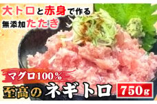 No.489 至高のネギトロ750g（大トロと赤身で作る無添加たたき）マグロ100％ ／ まぐろ 鮪 食べ応え 食べごたえ 口どけ こだわり 海鮮 ネギトロ丼 愛知県