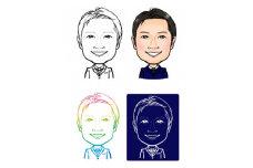 名刺用似顔絵【1341412】
