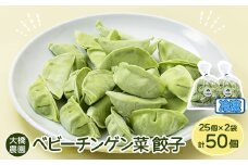 大橋農園のベビーチンゲン菜餃子 25個入×2袋 冷凍【1370441】