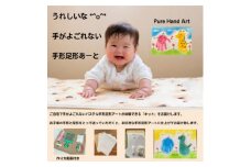 出産祝いに「手がよごれない!パステル手形足形アート」　【1376735】
