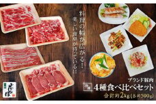 「三河おいんく豚」4種食べ比べセット2kg・T012-15