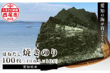 【訳あり】愛知の海が育ててくれた　はねだし焼きのり　100枚・M067-13