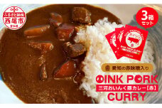 三河おいんく豚カレー【赤】（愛知の赤味噌入り）３箱・O033-8