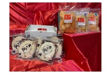 三河一色えびせんべい　カズヨシ姿焼き8枚入り8袋、食べ比べ3品・F002-13