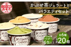 素材にこだわったかぶせ茶ジェラートとバラエティセット20個、かぶせ茶パウダー付・N058-27