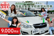 西尾自動車学校教習利用券(3,000円分)×3枚・N059