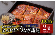 炭火手焼きうなぎ蒲焼2尾 化粧箱入（1尾あたり155g以上）・S060