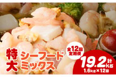 【定期便12回】特大大盛シーフードミックス　1.6kg（正味）《配達不可エリア：北海道・沖縄・離島》・K310