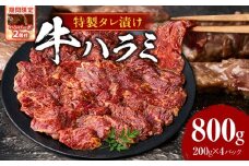 牛ハラミ　肉屋こだわりの特製タレ漬け800g（200g×4P）＋ハンバーグ（250g×2個）【～10/31までの期間限定】・T133