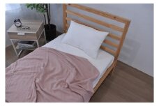【G0121】三河木綿　和晒し5重ガーゼケット　大判：配送情報備考　ピンク