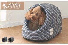 【G0181】「MIMI」デラックスドームベッド　Ｓサイズ　犬・猫用：配送情報備考　ネイビー