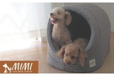 【G0182】「MIMI」デラックスドームベッド　Ｌサイズ　犬・猫用：配送情報備考　ネイビー