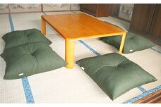 【G0272】5枚組座布団　和かすり：配送情報備考　グリーン