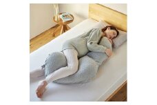 【G0397】妊婦さんのための抱き枕＆理想的な授乳姿勢を作る ピタットフィットクッション ロング：配送情報備考　グレー(22251015)