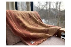 【Ｇ0650】赤外線を吸収して温かくなる難燃ボアの焚火カモ柄ブランケット　Lサイズ：配送情報備考　ブリティッシュアーミー