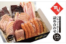 【G0687】もりウインナー ハム・ソーセージ詰め合わせ ビーフジャーキー入り 12点セット