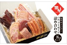 【G0686】もりウインナー ハム・ソーセージ詰め合わせ ビーフジャーキー入り 8点セット